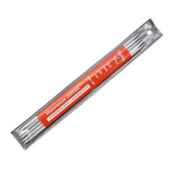 Спицы чулочные Hobby&Pro ⌀4,0 мм, 20 см, 940540