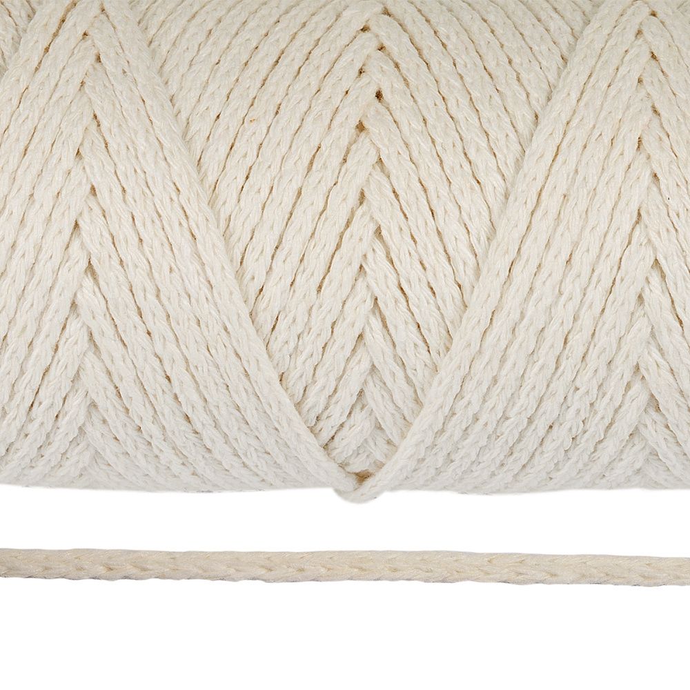 Шнур круглый х/б ⌀3.0 мм / 100 метров, 2155 ванильный