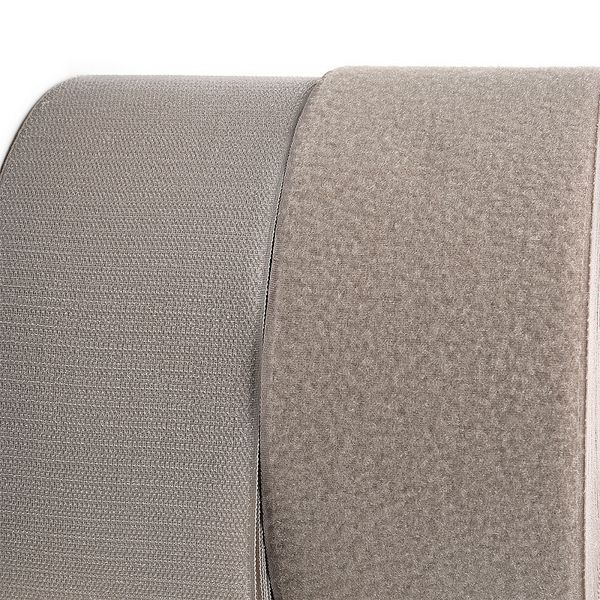 Лента контактная липучка (велкро) пришивная уп. 100 мм / 25 метров, F310 серый, ПАРА (крючок+петля), качество 