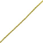 Шнур витой ⌀3.0 мм / 50 метров, металлизированный, золото