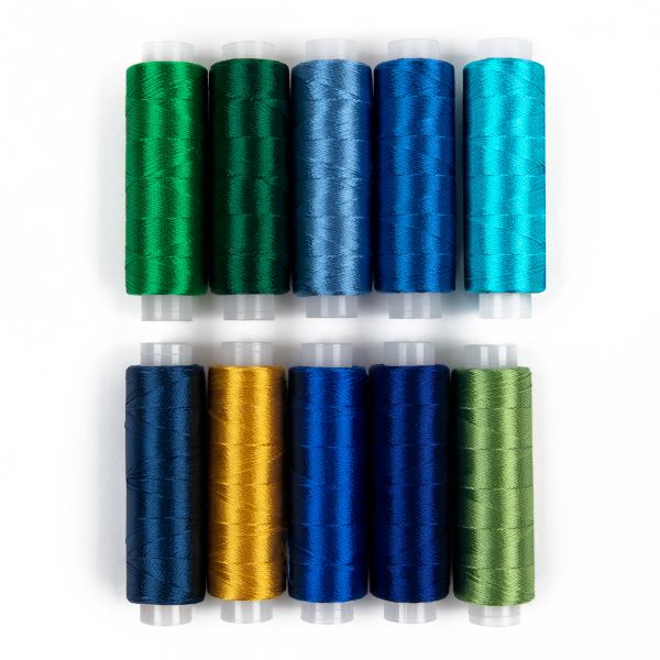 Нитки вышивальные Gamma V150/2, 10 цв. по 183 метра, Набор №3, Gamma V150/2, УЦЕНКА