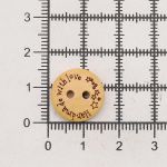 Пуговицы на 2 прокола Handmade 24L (15мм), дерево (Yellow (желтый)), W21, 36 шт