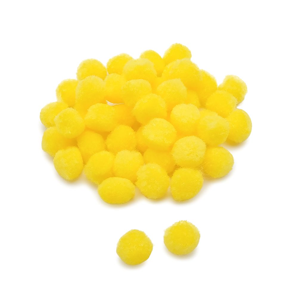 Помпоны декоративные 15мм, 50 шт, Astra&Craft (PA-013 желый)