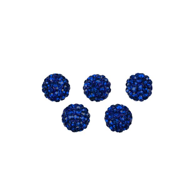 Бусины пластик ⌀8 мм, 5 шт, №16 синий, Zlatka BWM-08