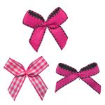 Набор текстильных бантиков, 100 шт, 401 малиновый, Annet BDR