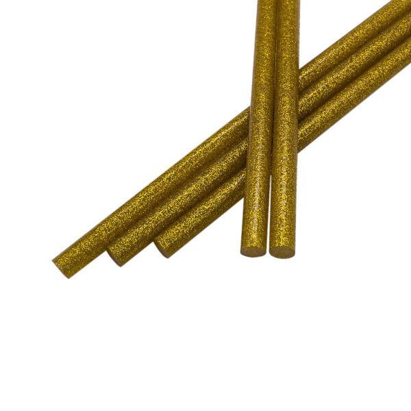 Клеевые стержни для клеевого пистолета цветные 7,2 мм, 30 см, 10 шт, Hobby&Pro, золотой