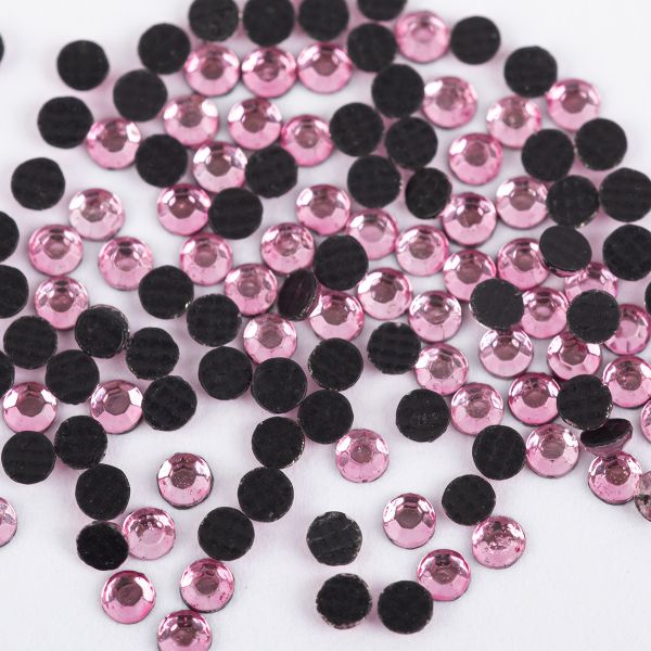 Стразы клеевые акрил 1.9-2.1 мм, 1х144 шт, SS06 038 св.розовый (lt rose), Zlatka RS/144