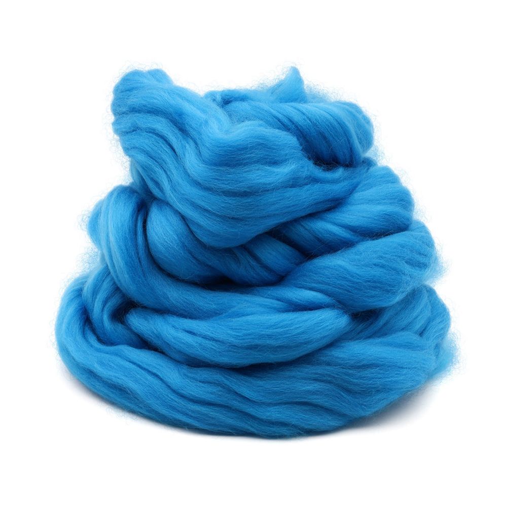 Шерсть для валяния мериносовая тонкая 100%, 100 г, цв.242 гжель