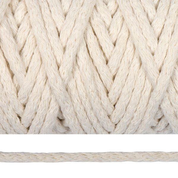 Шнур круглый х/б ⌀6.0 мм / 50 метров, 2155 ванильный