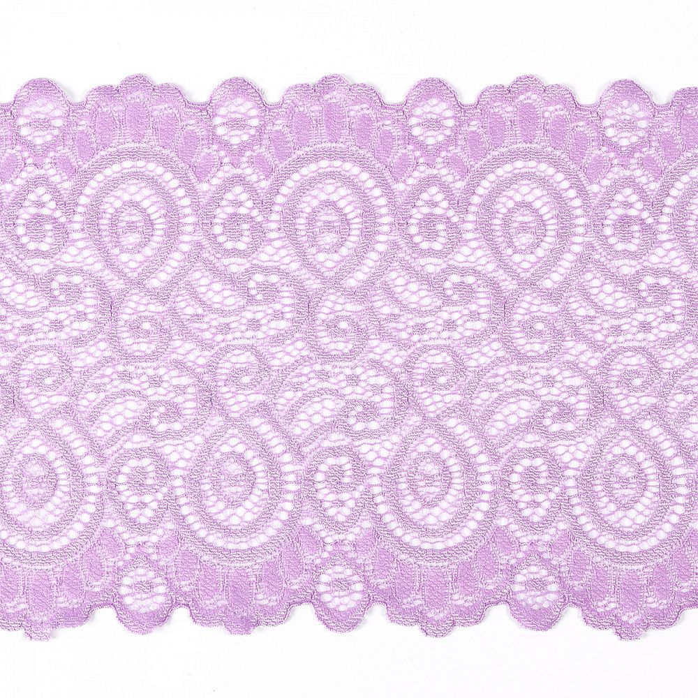 Кружево бельевое эластичное 180 мм / 3 м, TBY.L1351, цв.L1566 лаванда, Kruzhevo