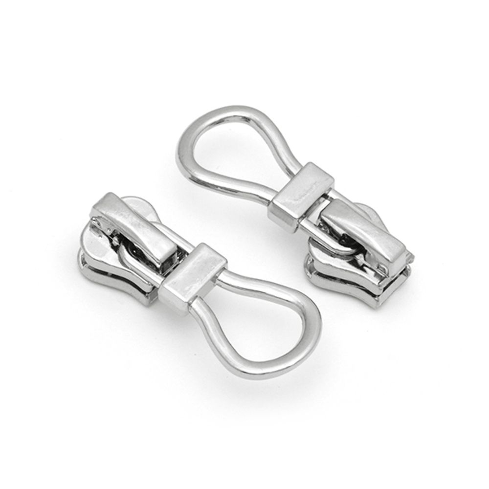 Слайдер (замок) для молнии трактор Т5 (5 мм), автомат, F14 цв.1 никель уп.1000 шт Слайдер (замок) для молнии трактор Т5 (5 мм), автомат, F14 цв.1 никель уп.1000 шт