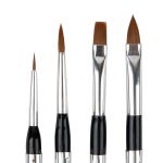 Набор кистей Vista-Artista Travel Набор колонок микс VA-KOL-01, 4 шт, короткая ручка, круглая №1; круглая №4; овальная №8; плоская №6, Vista-Artista VA-KOL-01