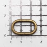Кольцо овальное металл in 19х9 мм (25х15 мм внешн.), антик, 100 шт