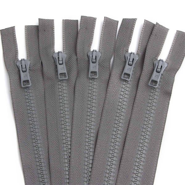 Молния трактор Arta Т6 (6 мм) 2 зам., разъем., 100 см, цв. 074 серый, уп.5 шт