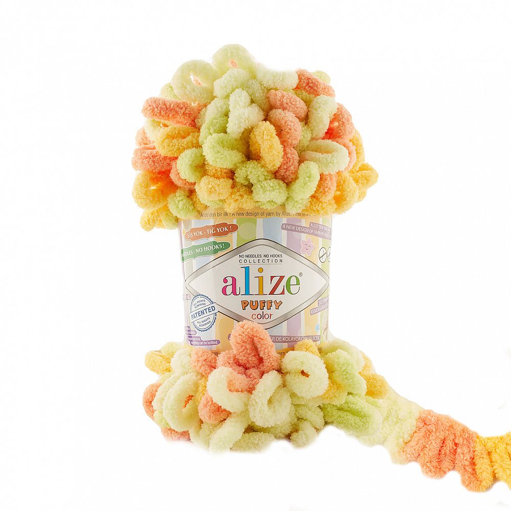 Пряжа Alize (Ализе) Puffy Color / уп.5 мот. по 100 г, 9м, 6313