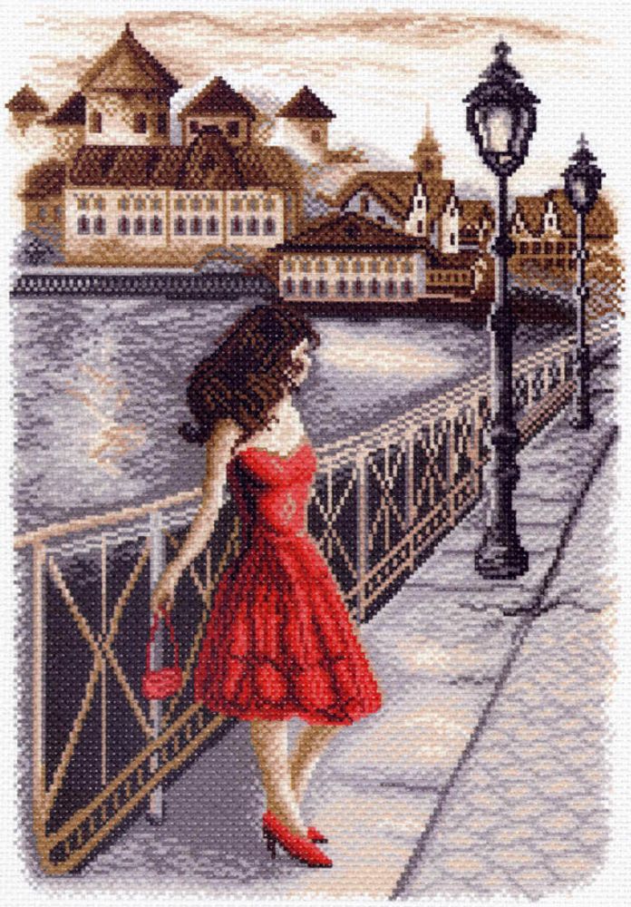 Рисунок для вышивания Матренин Посад (канва), Вечер на набережной, 37х49 см