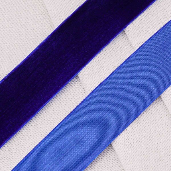 Лента бархатная (тесьма) 30.0 мм / 32.9±2 метров, 175 синий, VR-001