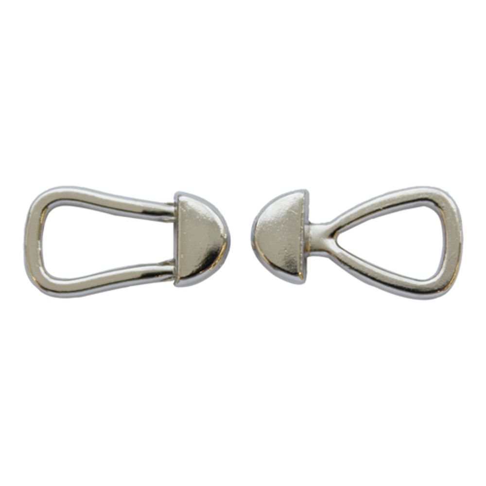 Пряжка-застежка для бюстгальтера металл 6.0 мм, никель, 10 шт