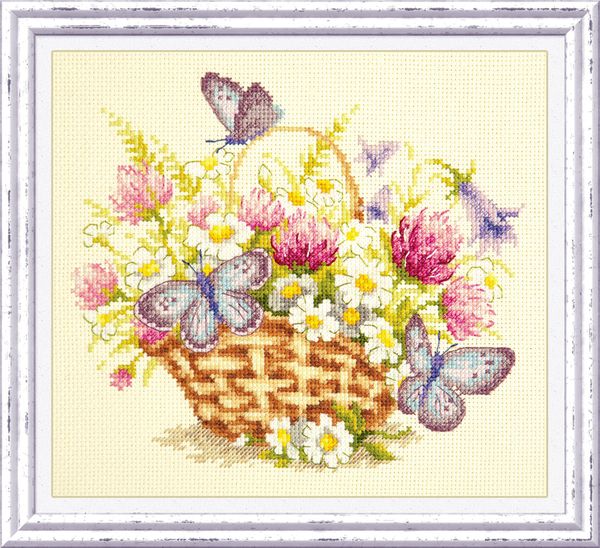 Набор для вышивания нитками Чудесная игла, Летнее настроение 20х17 см