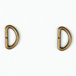 Полукольцо сварное металл внутр. 12 мм (внешн. 17х11 мм, ⌀2.5 мм), 100 шт, латунь ГР, 6047