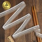 Кружево вязаное (тесьма) 6995 20 мм, цв.127 белый со льном уп.25м