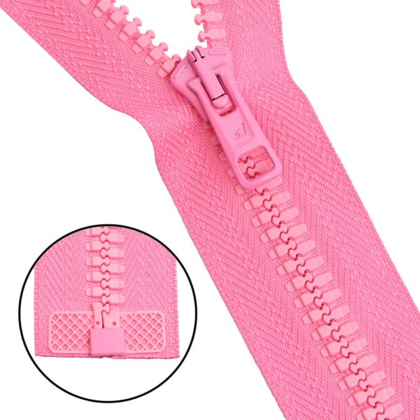 Молния трактор Arta Т6 (6 мм) 1 зам., разъем., 85 см, цв. 099 св.розовый, уп.5 шт