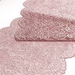 Кружево бельевое эластичное 240 мм / 25 м, 40992, цв.003 розовый, Kruzhevo