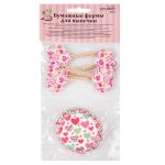 Формы для выпечки бумажные (капсулы) 5 см, 5х3 см, 24 шт, №03 сердечки, S-Chief PPC-0007