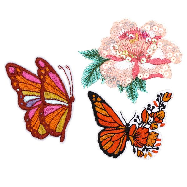 Термоаппликации Бабочки, 3 шт, Hobby&Pro