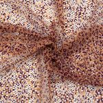 Кружево бельевое эластичное 230 мм / 10 м, бежево-бордовый