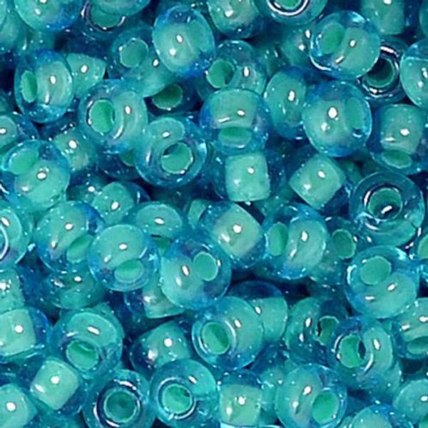 Бисер Preciosa прозрачный с цв. центром 10/0 (2.3 мм), круг.отв., 50 г, (61353)