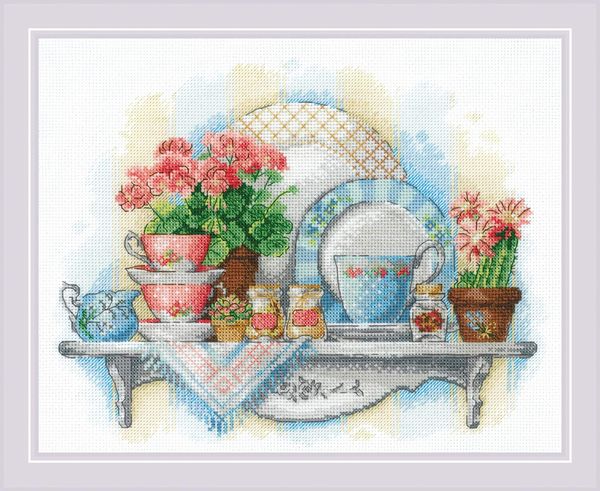 Набор для вышивания нитками Риолис, Кухонный уют 30х24 см