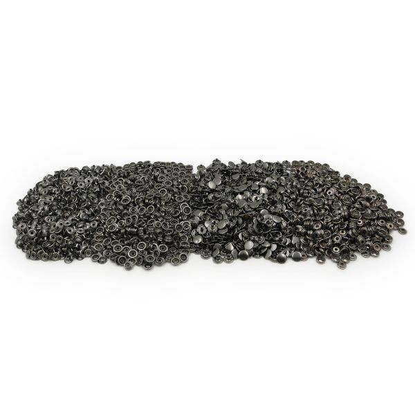 Кнопка Дельта (O-образная) ⌀15.0 мм, ≈720 шт, №61, МЕТАЛЛ, чер.никель, NEW STAR