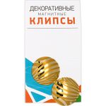 Подхваты шторные магнитные с рисунком ⌀35 мм, 2 шт, 02А золото/мат. золото (Зебра), Gamma