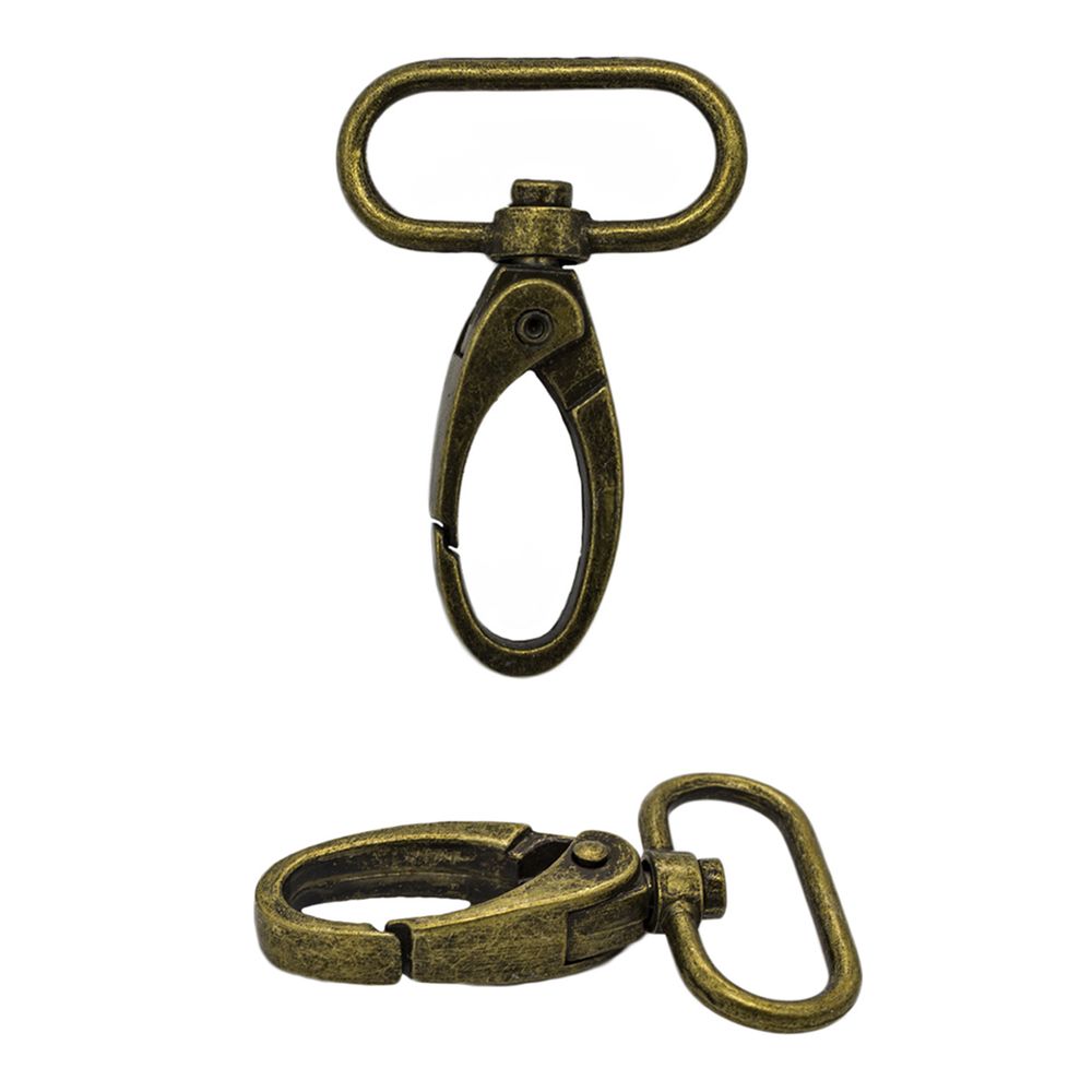 Карабин металл 25.0 мм (48х32 мм), 2 шт, латунь, 0325-0037 Hobby&Pro