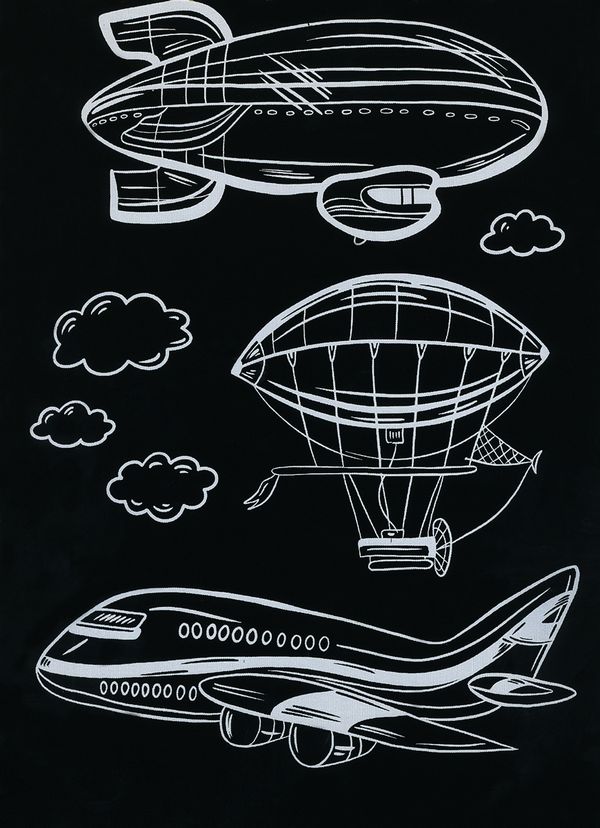 Набор для творчества Гравюра-блокнот Транспорт, 14х20 см, Hobbius GHPB-04