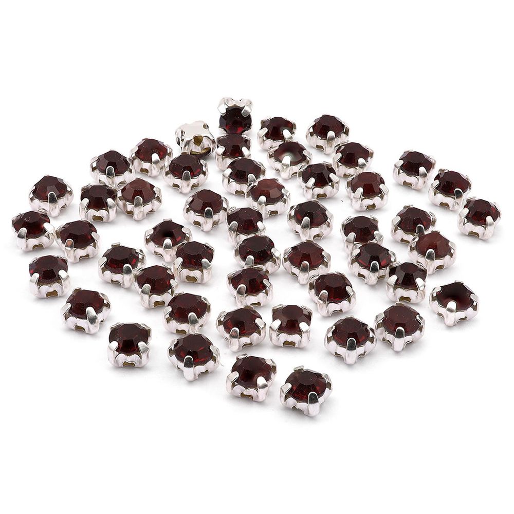 Хрустальные стразы в цапах/серебро, 4мм, 50 шт/упак, Astra&Craft (11 красный), 4AR159/166