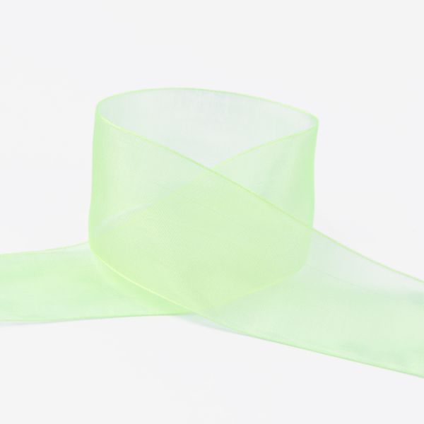 Лента капроновая (органза) 50.0 мм / 5 шт по 5.4 метра, 117 св.салатовый, Blitz OR-50