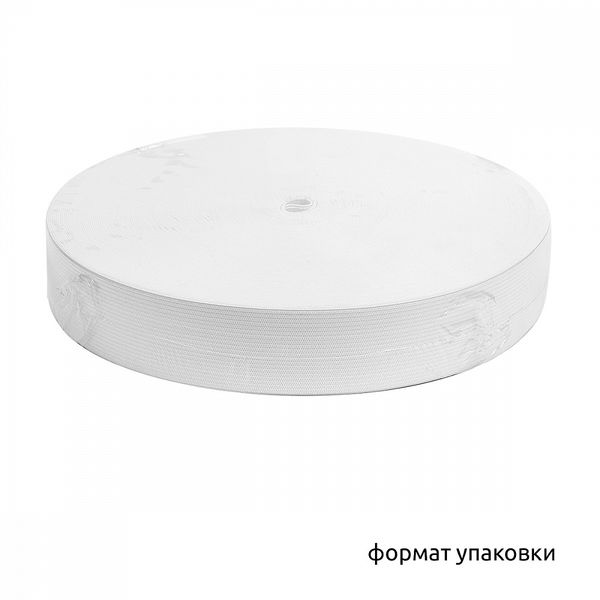 Резинка вязаная 35.0 мм / 40 метров, стандартная 3.9 г/п.м., белый