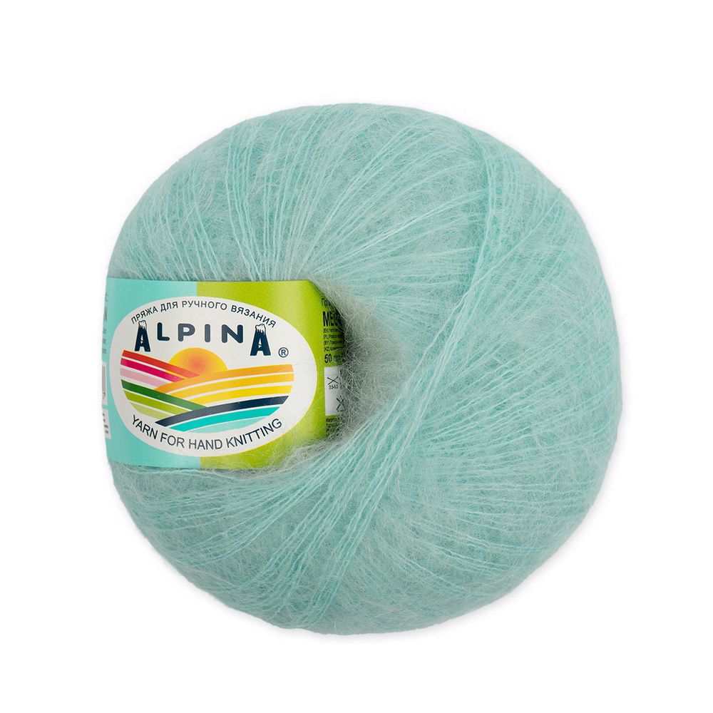 Пряжа Alpina Meghan / уп.4 мот. по 50г, 390м, 01 св.голубой