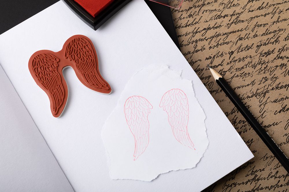 Штамп 5.8х5.8 см, 02 Ангельские крылья, Mr.Painter TSM-03