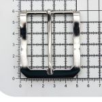 Пряжка ременная металл 40 мм мет. никель, 4 шт, BIG