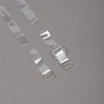 Бретели для бюстгальтера 10 мм, цв.прозрачный глянцевый, никель, TBY.0T102, уп 10 пар