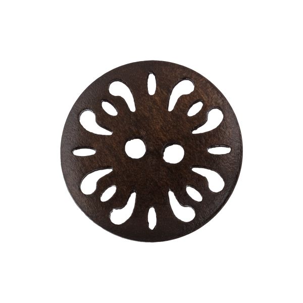 Пуговицы 2 прокола 20 мм, 24 шт, дерево, №304 коричневый, Blitz DRN 0115