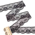 Кружево на сетке 35 мм, 5 м, ±4 см, 0623-1023, черный