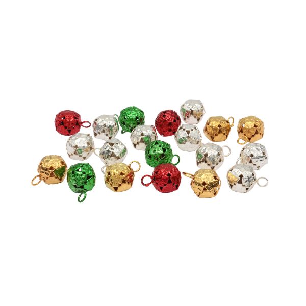Бубенчики 12 мм, 20 шт, ассорти