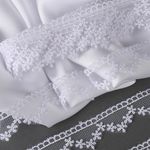 Кружево на сетке 20 мм, диз. 866, цв.01 белый, уп. 9 м, Kruzhevo