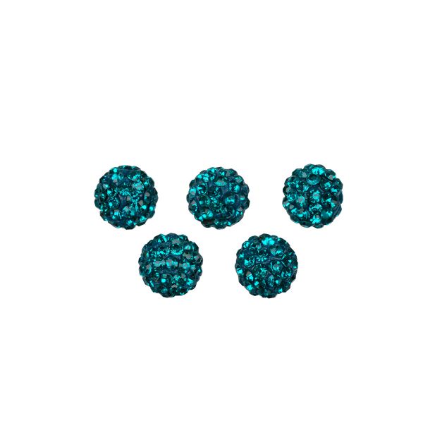 Бусины пластик ⌀8 мм, 5 шт, №15 бирюзовый, Zlatka BWM-08