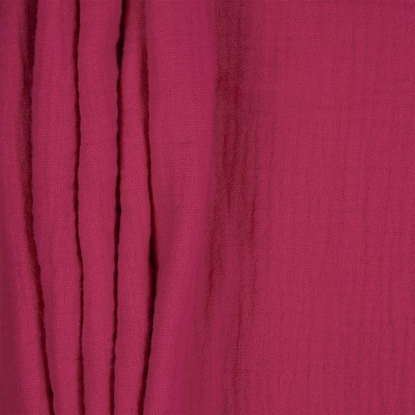 Муслин 125 г/м², 130 см / 2 метра, TBY.Mus.24723.51.2, цв.51 ярко-розовый