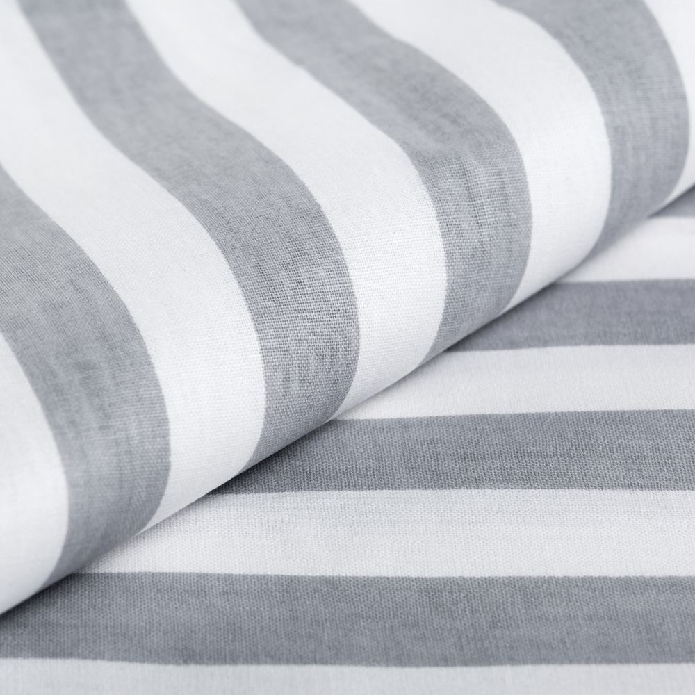 Ранфорс Полоска 130 г/м², шир.240 см, в нарезке, цв. серый, 10 метров /TOS/